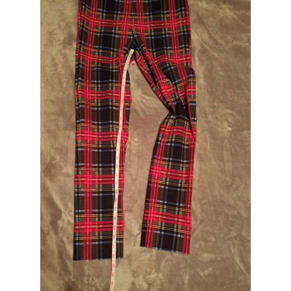 Gretchen Scott Gripe Less Tartan Pull-on Plaid Pants Size Small Ankle Crop - Picture 7 of 13